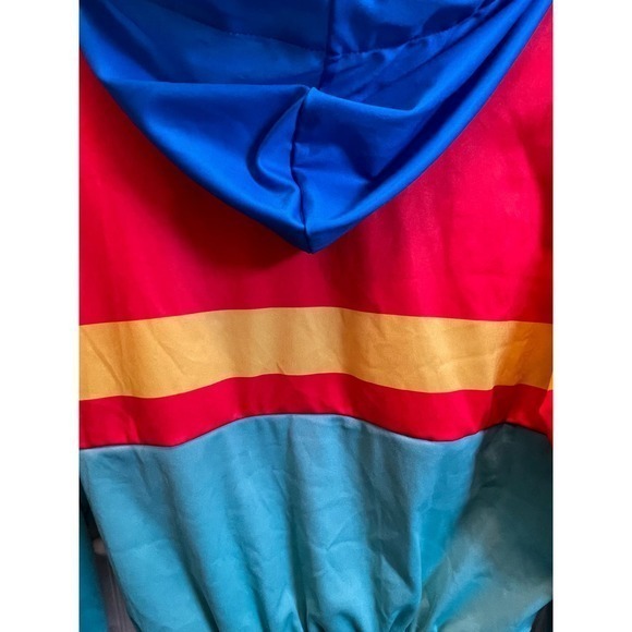 EUC Multicolor 90s Style 3/4 Zipper, Drawstring Hoodie w/ Elastic Waist - Picture 7 of 7